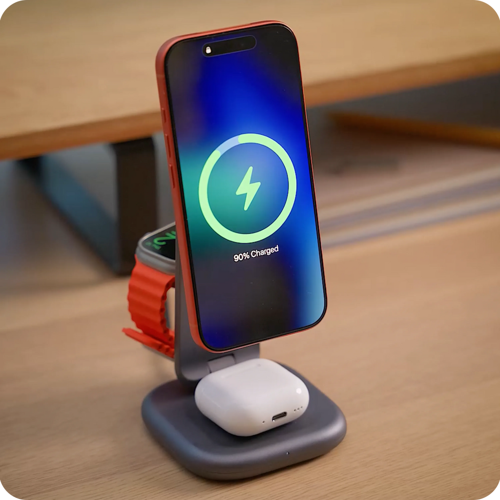 3-in-1 Foldable Wireless Charging Stand with Qi2 25W