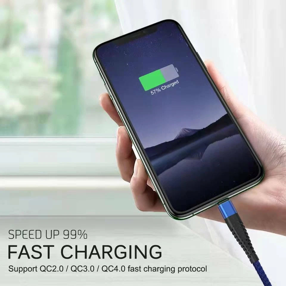 Braided USB C Type C Fast Charging Data Cable Cord for iPhone 16/15 Pro Max 15