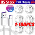 USB Type C Data Cable 5A Fast Charging USB-A to USB-C Charger lot Cord For Phone
