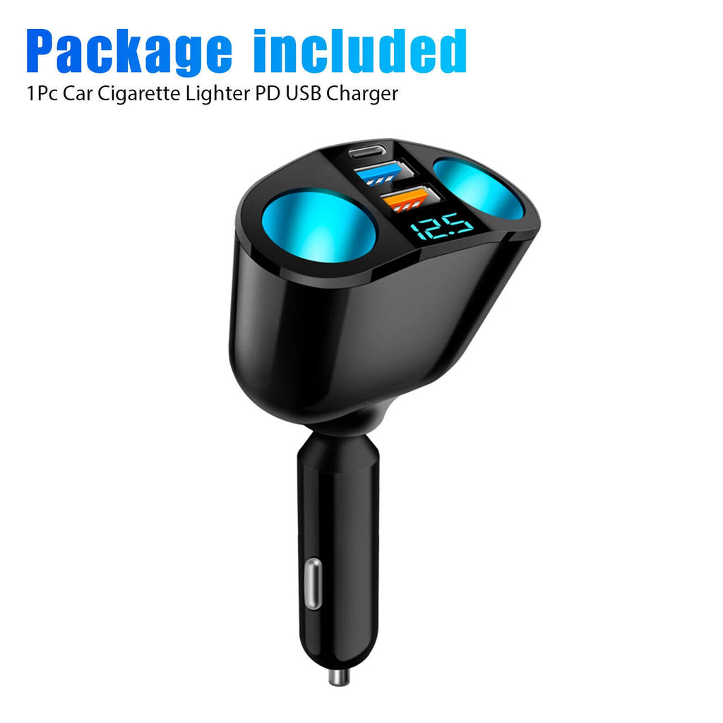 Outlet Dual USB Car Cigarette Lighter Socket Splitter Power Adapter Charger lot