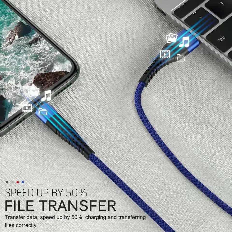 Braided USB C Type C Fast Charging Data Cable Cord for iPhone 16/15 Pro Max 15