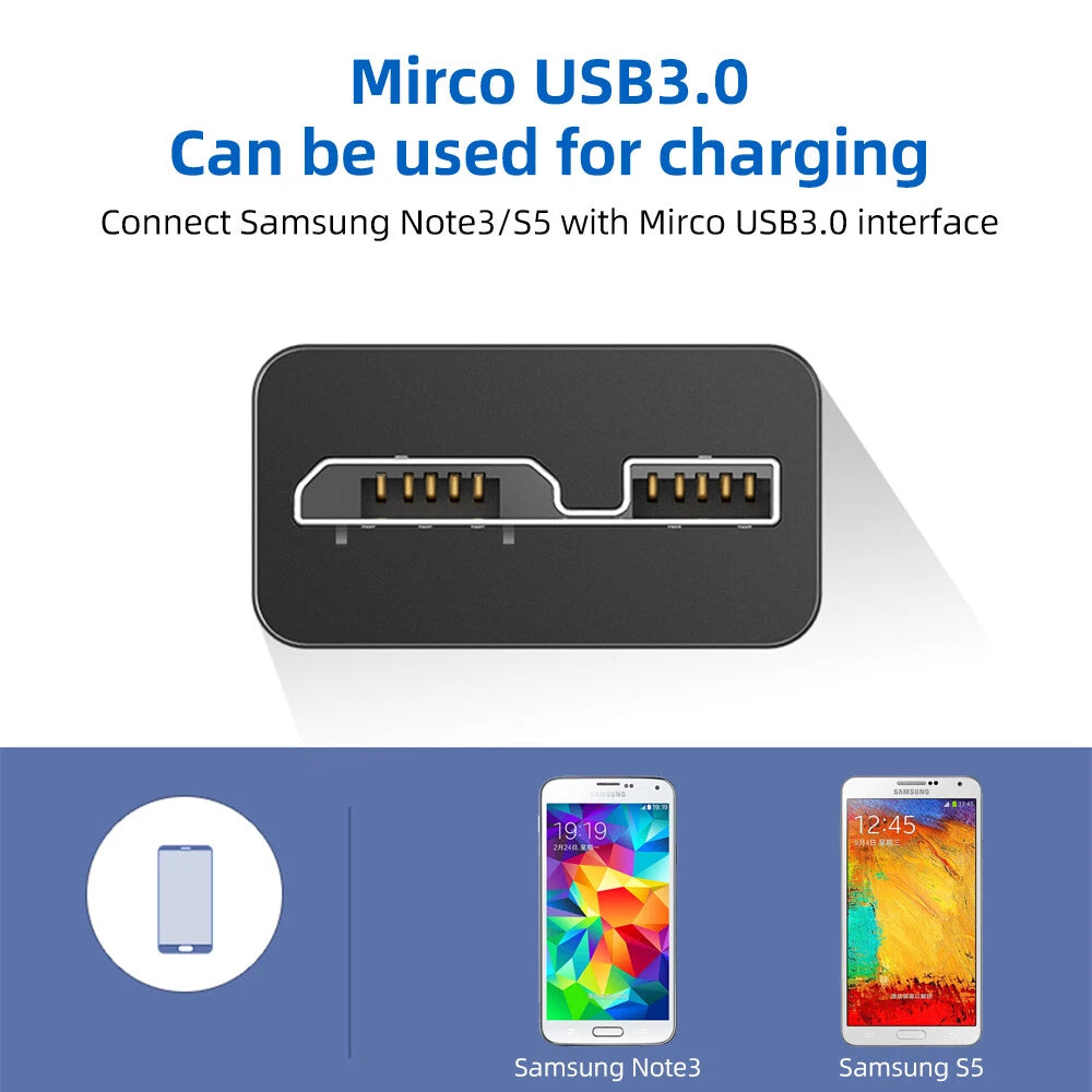 Micro USB 3.0 Cable High Speed Data SYNC For HDD External Hard Drive LOT