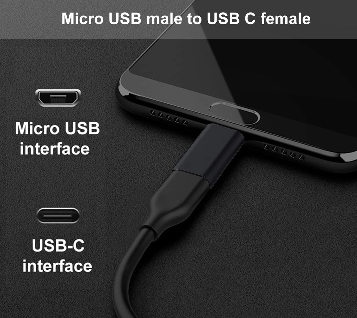 Type C Female to Micro USB Male Port Converter Charge Data Sync Adapter Lot