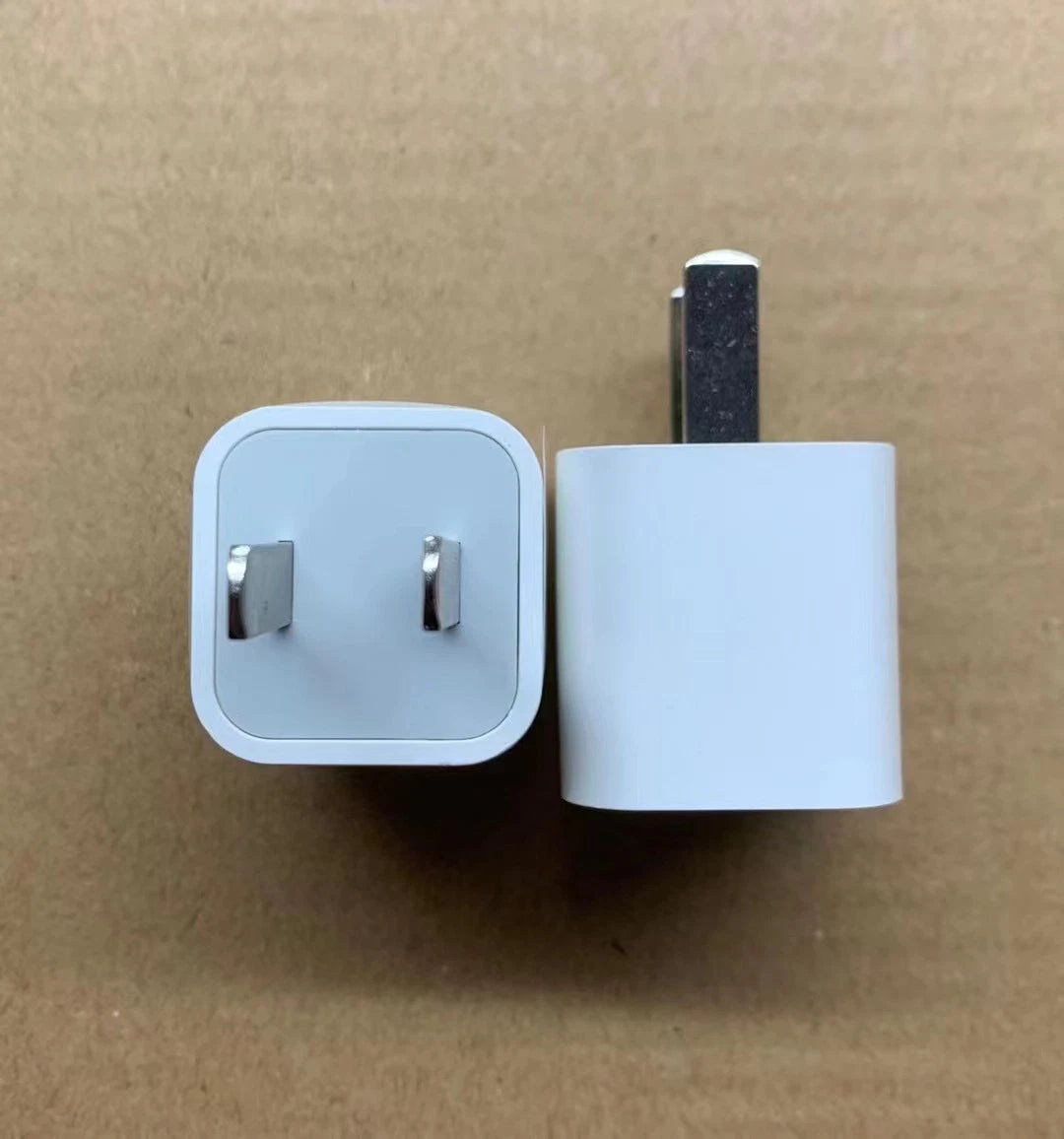 2x White 1A USB Power Adapter AC Home Wall Charger US Plug FOR iPhone 5 6 7 8 X