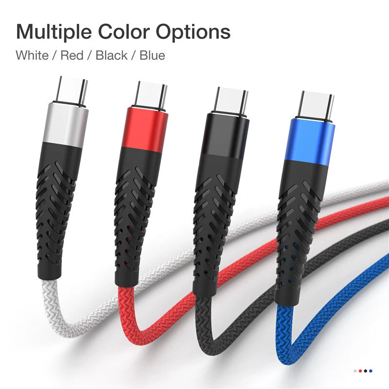 Type C USB A Fast Charging Charger Cable Cord For iPhone 15 16 Samsung S21 S20