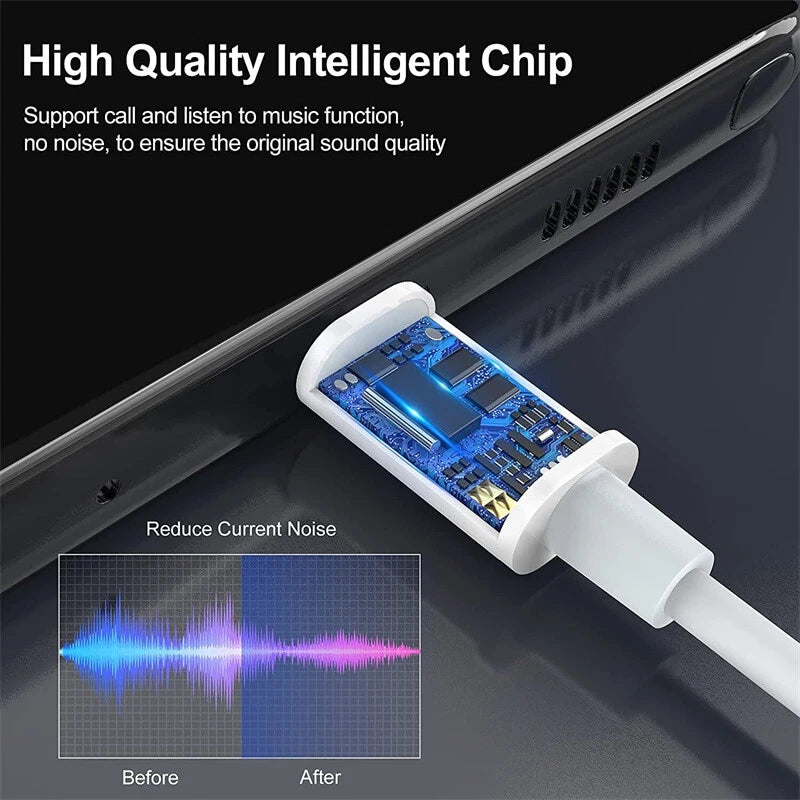 USB-C Type C to 3.5mm AUX Headphone Jack Adapter Lot For iPhone 16/Android Phone