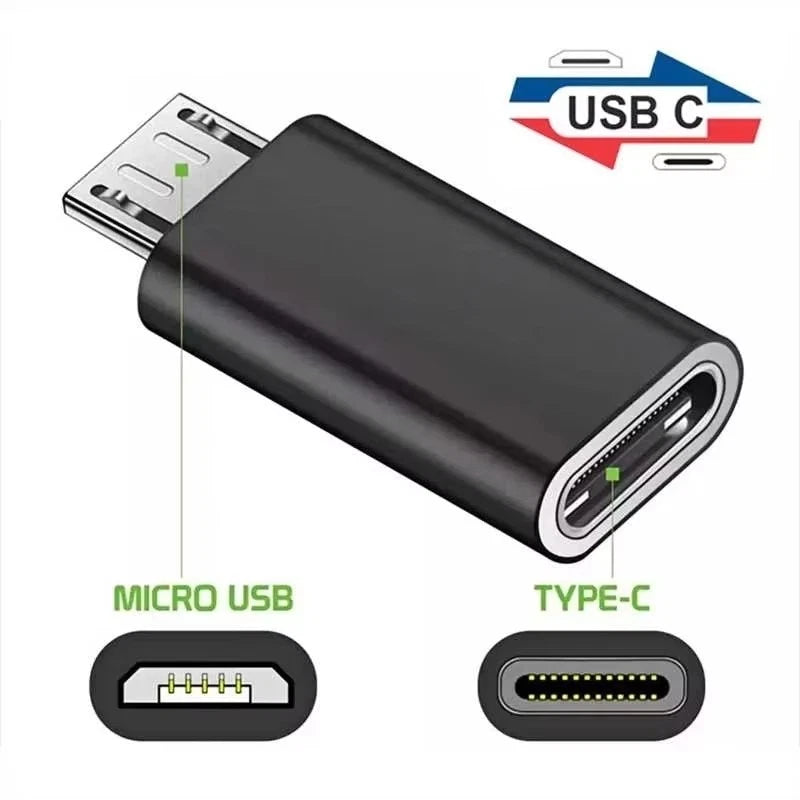 Type C Female to Micro USB Male Port Converter Charge Data Sync Adapter Lot