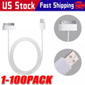 200PCS 3FT 30 pin USB Charging Data Cable Cord for iPad 1/2/3 iPod Nano 1-6 LOT