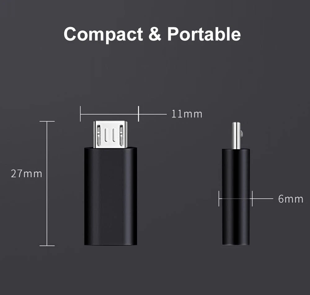 Type C Female to Micro USB Male Port Converter Charge Data Sync Adapter Lot