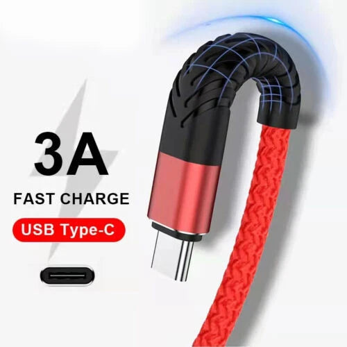 Braided USB C Type C Fast Charging Data Cable Cord for iPhone 16/15 Pro Max 15