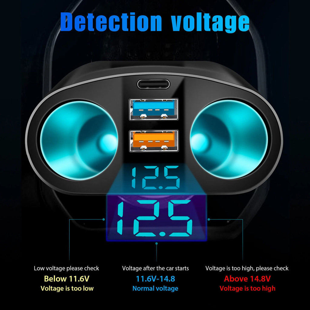 Outlet Dual USB Car Cigarette Lighter Socket Splitter Power Adapter Charger lot
