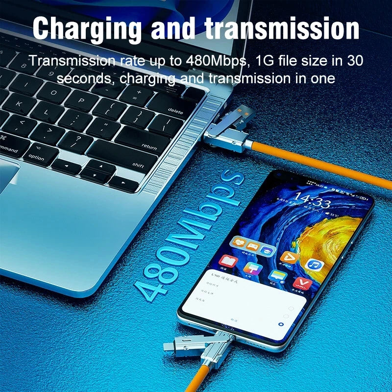 120W 4-Port USB C Fast Wall Charger Block All Cell Phone 16 15 13 11 X iPad lot