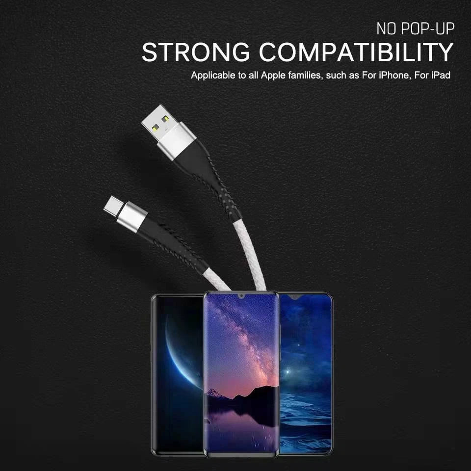 Braided USB C Type C Fast Charging Data Cable Cord for iPhone 16/15 Pro Max 15