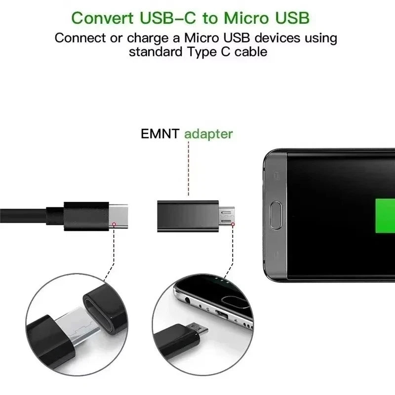 Type C Female to Micro USB Male Port Converter Charge Data Sync Adapter Lot