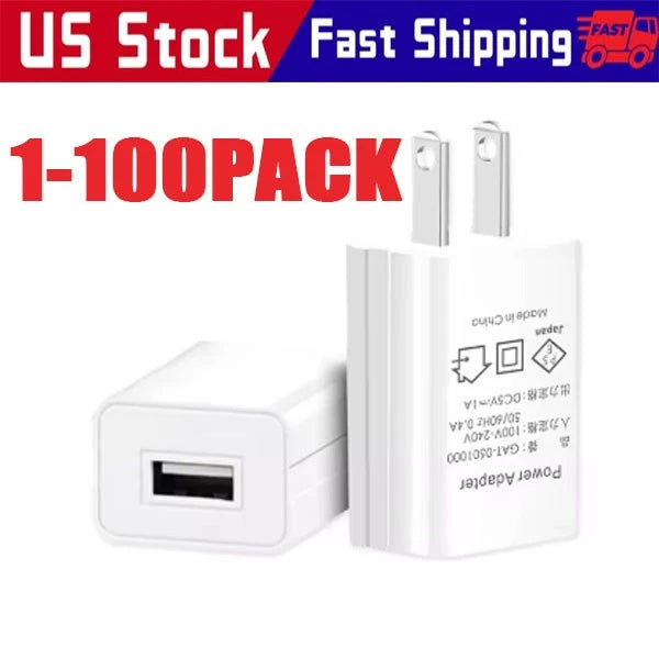 Universal 5V 1A US Plug USB AC Wall Charger Power Adapter For Smart Phone Lot