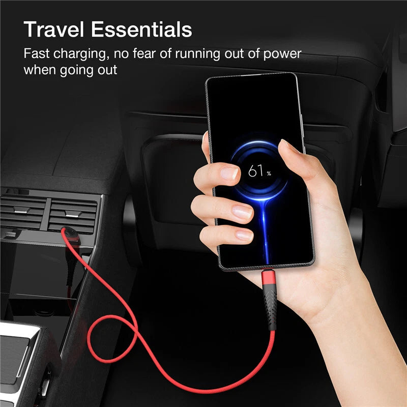 Type C USB A Fast Charging Charger Cable Cord For iPhone 15 16 Samsung S21 S20