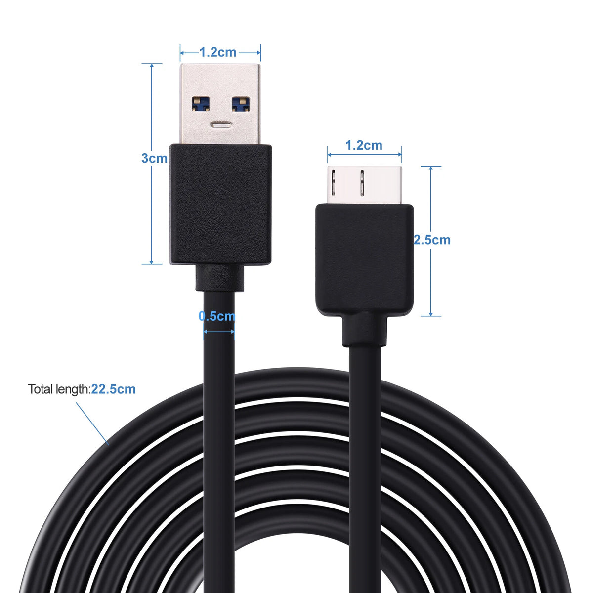Micro USB 3.0 Cable High Speed Data SYNC For HDD External Hard Drive LOT