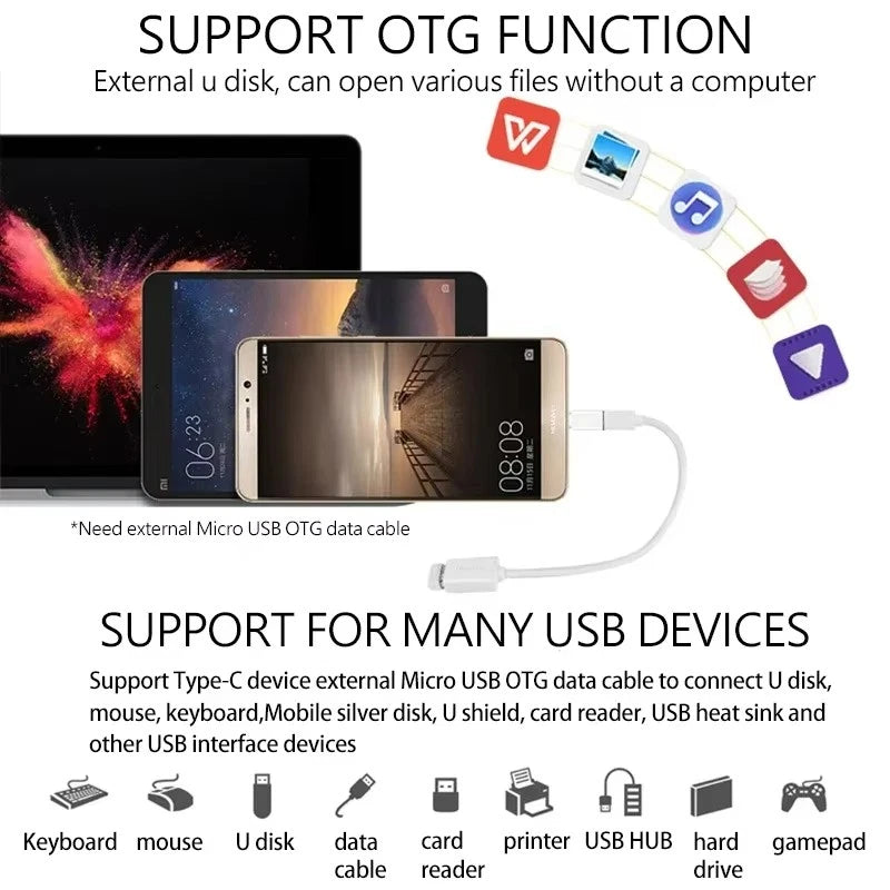 Type C Female to Micro USB Male Port Converter Charge Data Sync Adapter Lot